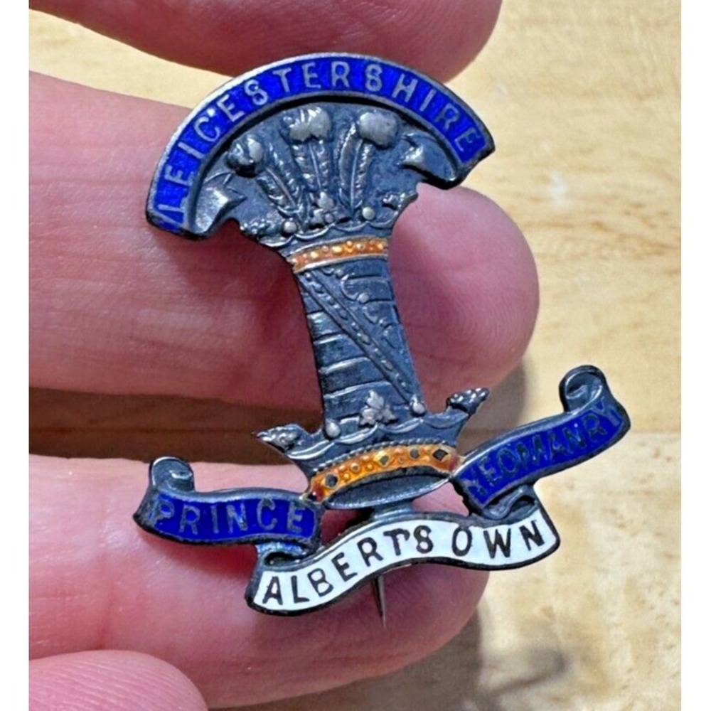 Prince Albert's Own TLM Pin Sterling Silver Leicestershire Yeomanry British Army